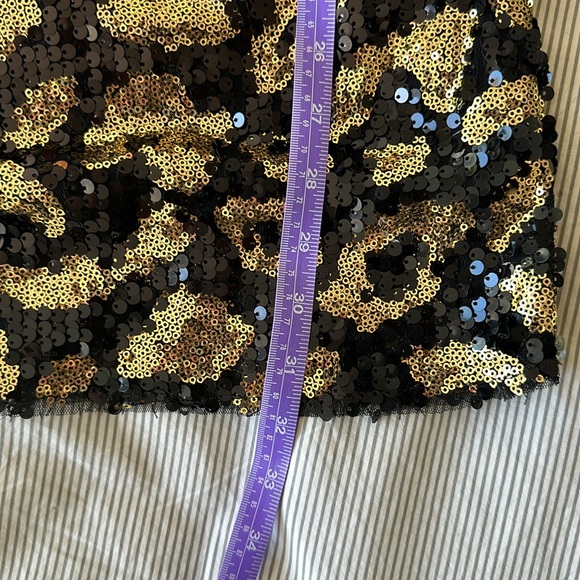 Leopard sequin shift mini dress. Lurker Label by Matix. - Picture 6 of 6